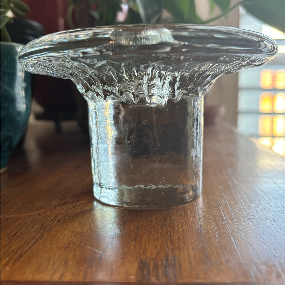 Vintage Blenko 77S Mushroom Candleholder - Picture 5 of 14